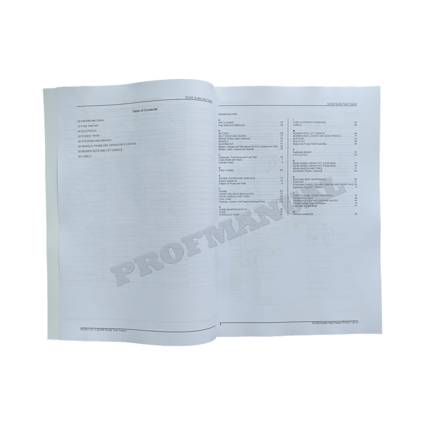 John Deere SCOTTS S2348 Yard Traktor Teilekatalog Handbuch