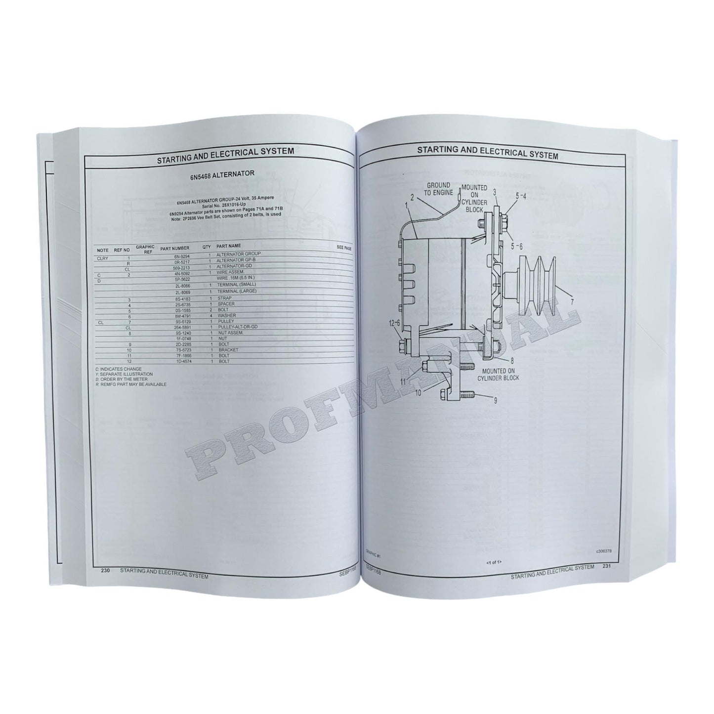 Catalogue de pièces détachées pour tracteur Caterpillar Cat D4E Powershift SEBP1168