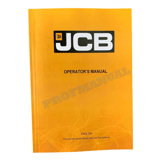 JCB 1400B Centermount 1400B Sideshift BACKHOE LOADER Operators Manual