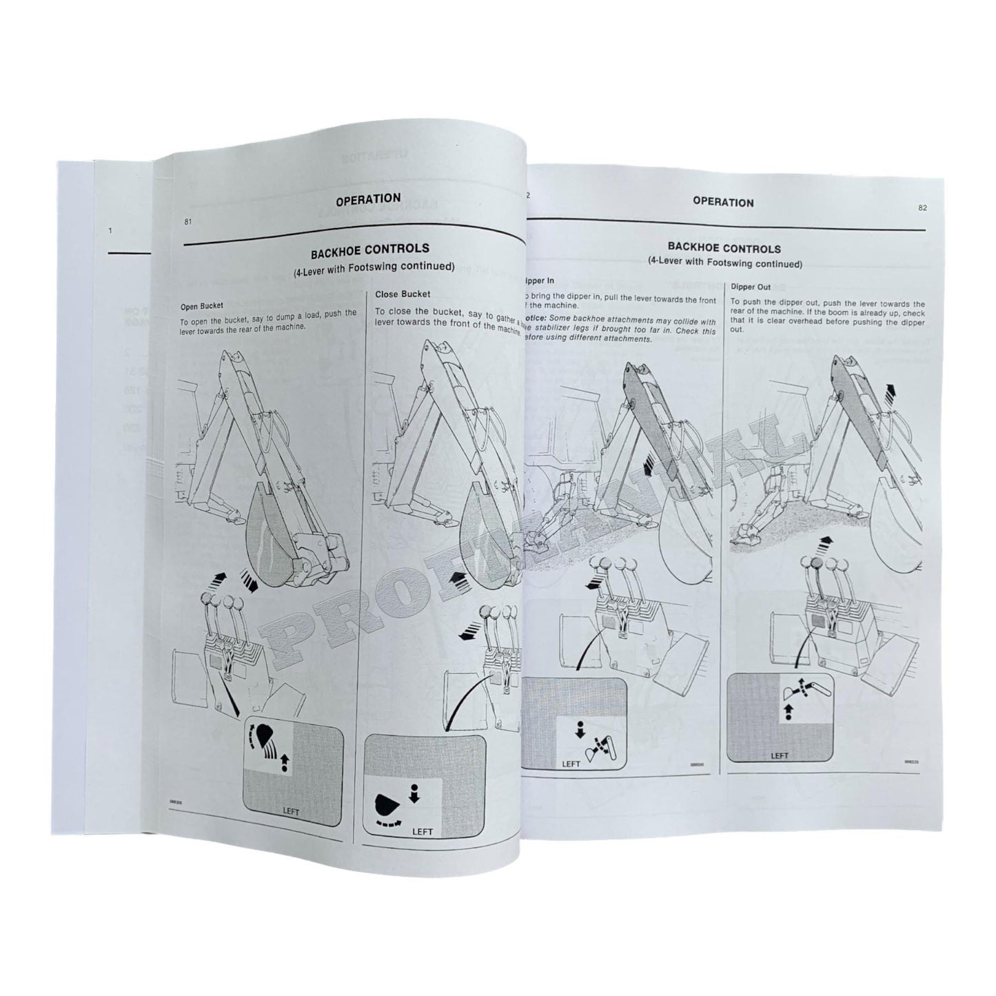 JCB 1400B Centermount 1400B Sideshift BACKHOE LOADER Operators Manual