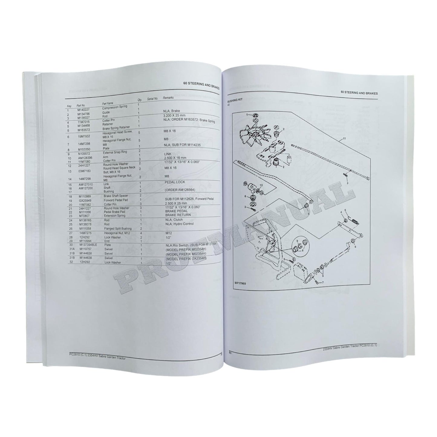 John Deere SABRE 2354HV Gartentraktor - Ersatzteilkatalog - Handbuch