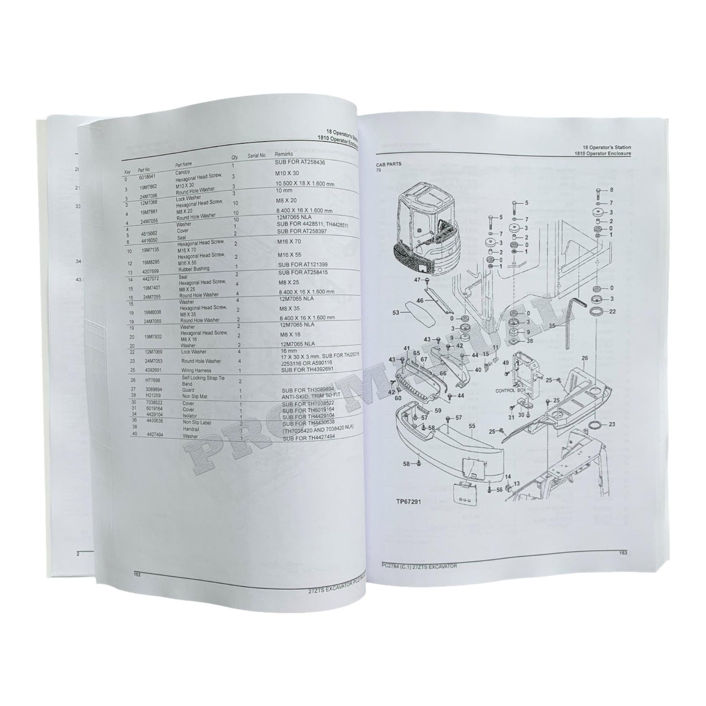 JOHN DEERE 27ZTS BAGGER-TEILEKATALOGHANDBUCH