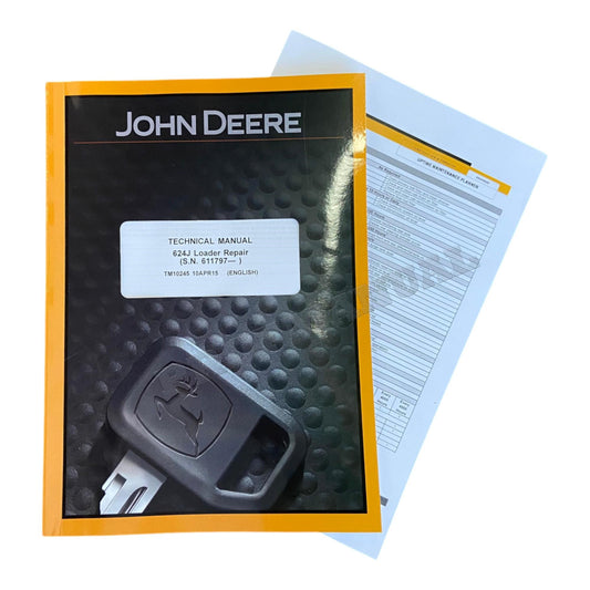 JOHN DEERE 624J LOADER REPAIR SERVICE TECHNICAL MANUAL TM10245 +!BONUS!