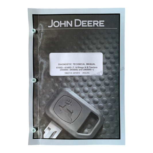 JOHN DEERE 6105D 6115D 6130D 6140D TRACTOR OPERATION TEST MANUAL TM607319