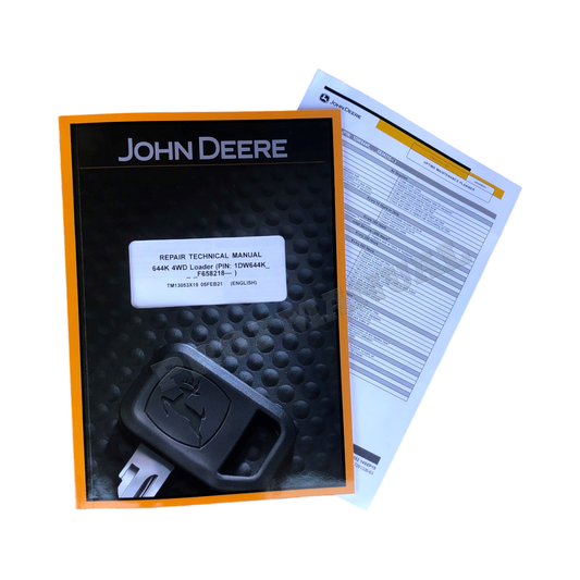 JOHN DEERE 644K LOADER REPAIR SERVICE MANUAL + !BONUS!