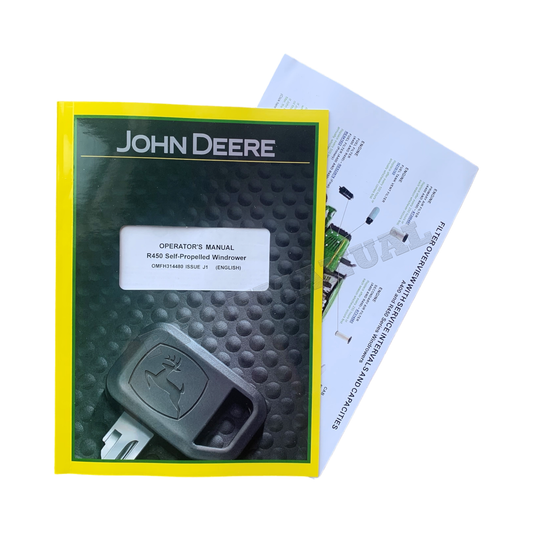 JOHN DEERE R450 WINDROWER OPERATORS MANUAL + !BONUS!