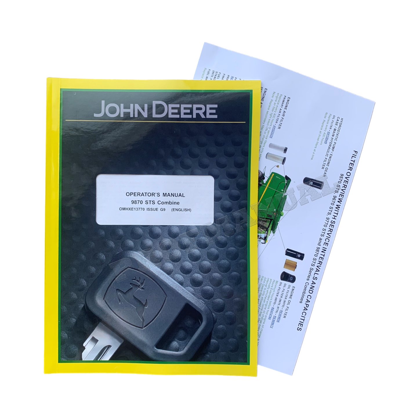 JOHN DEERE 9870 STS COMBINE OPERATORS MANUAL + !BONUS!