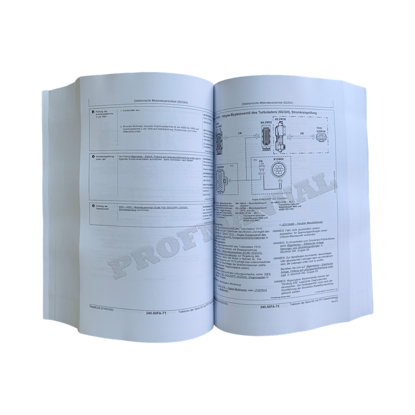 JOHN DEERE 5075GF 5085GF 5100GF 5075GN 5085GN TRAKTOR DIAGNOSE REPARATURHANDBUCH