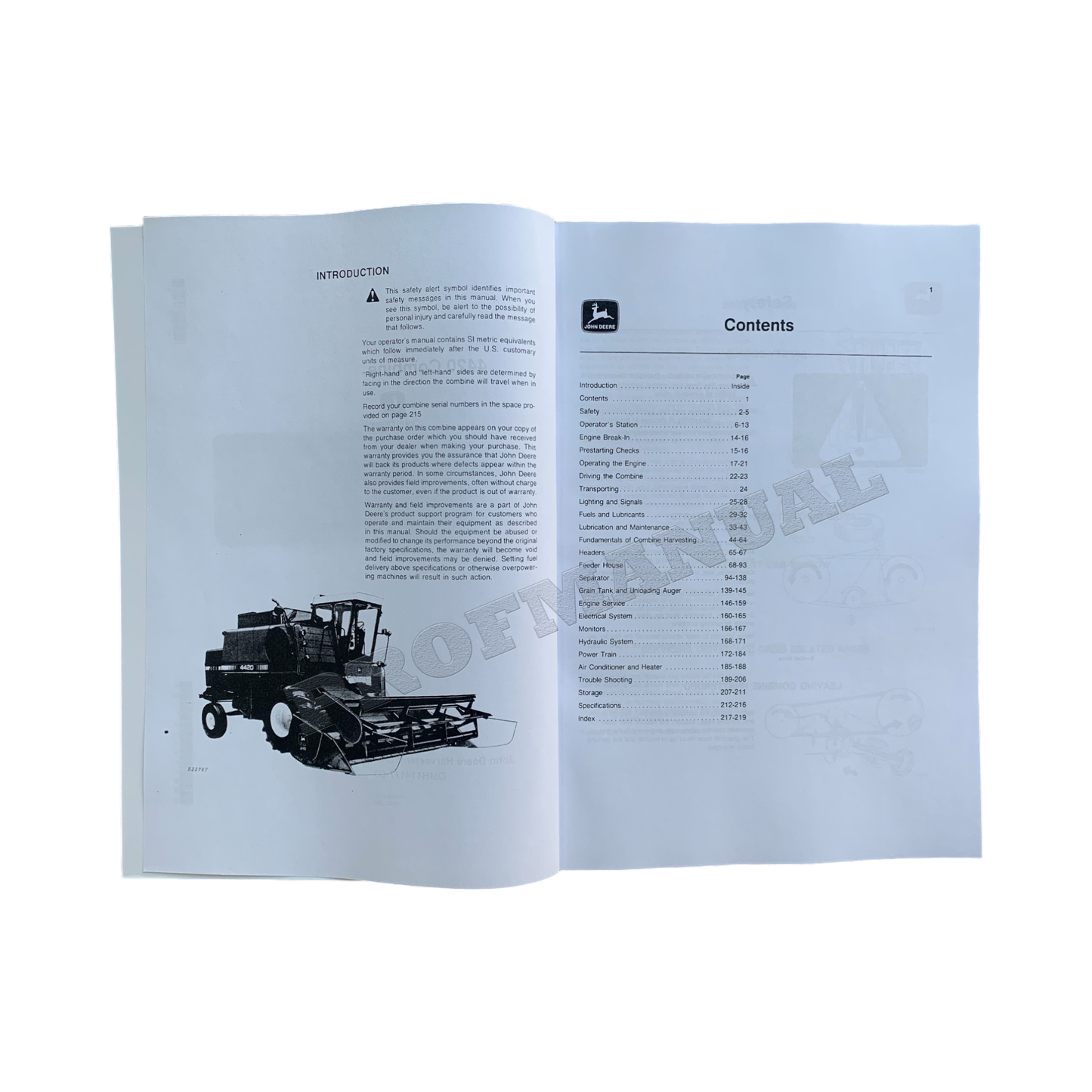 JOHN DEERE 4420 MÄHDRESCHER-BETRIEBSHANDBUCH Nr. 2