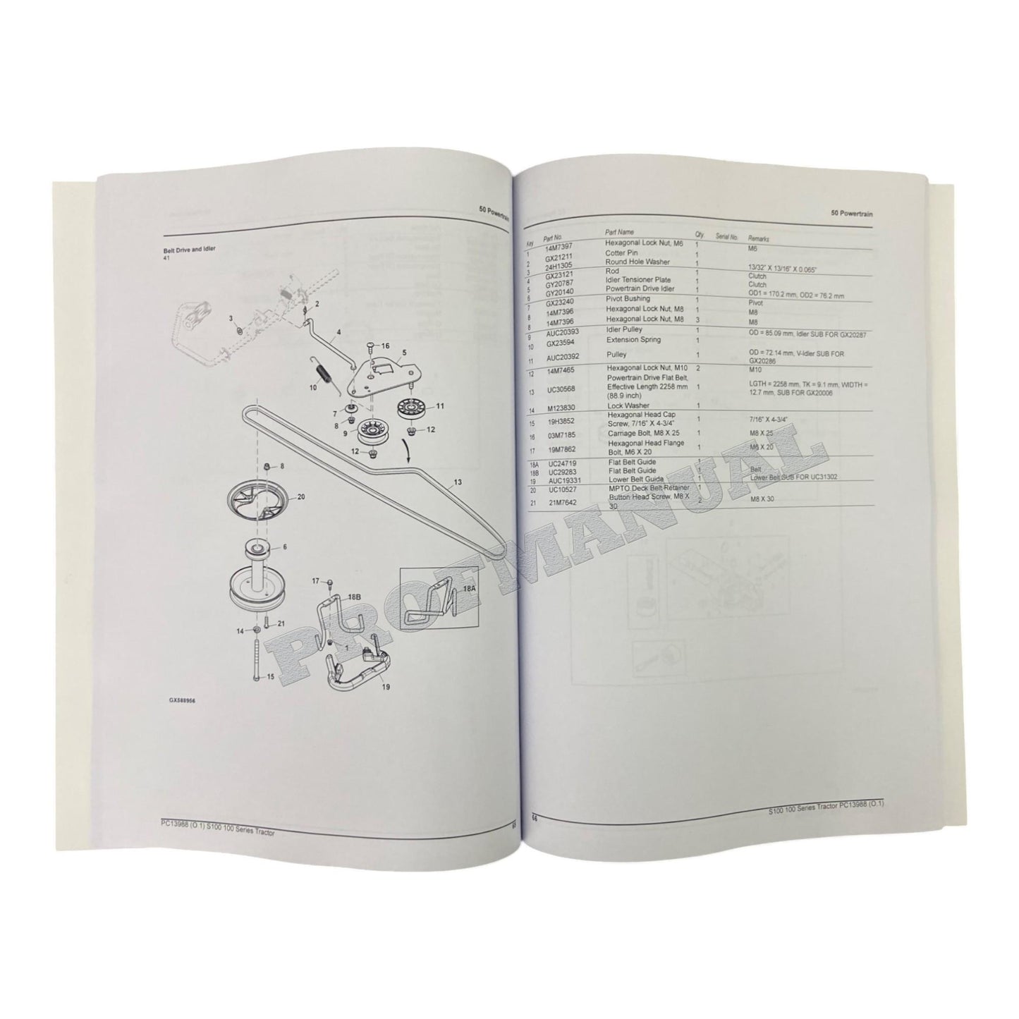 JOHN DEERE S100 TRAKTOR ERSATZTEILKATALOGHANDBUCH