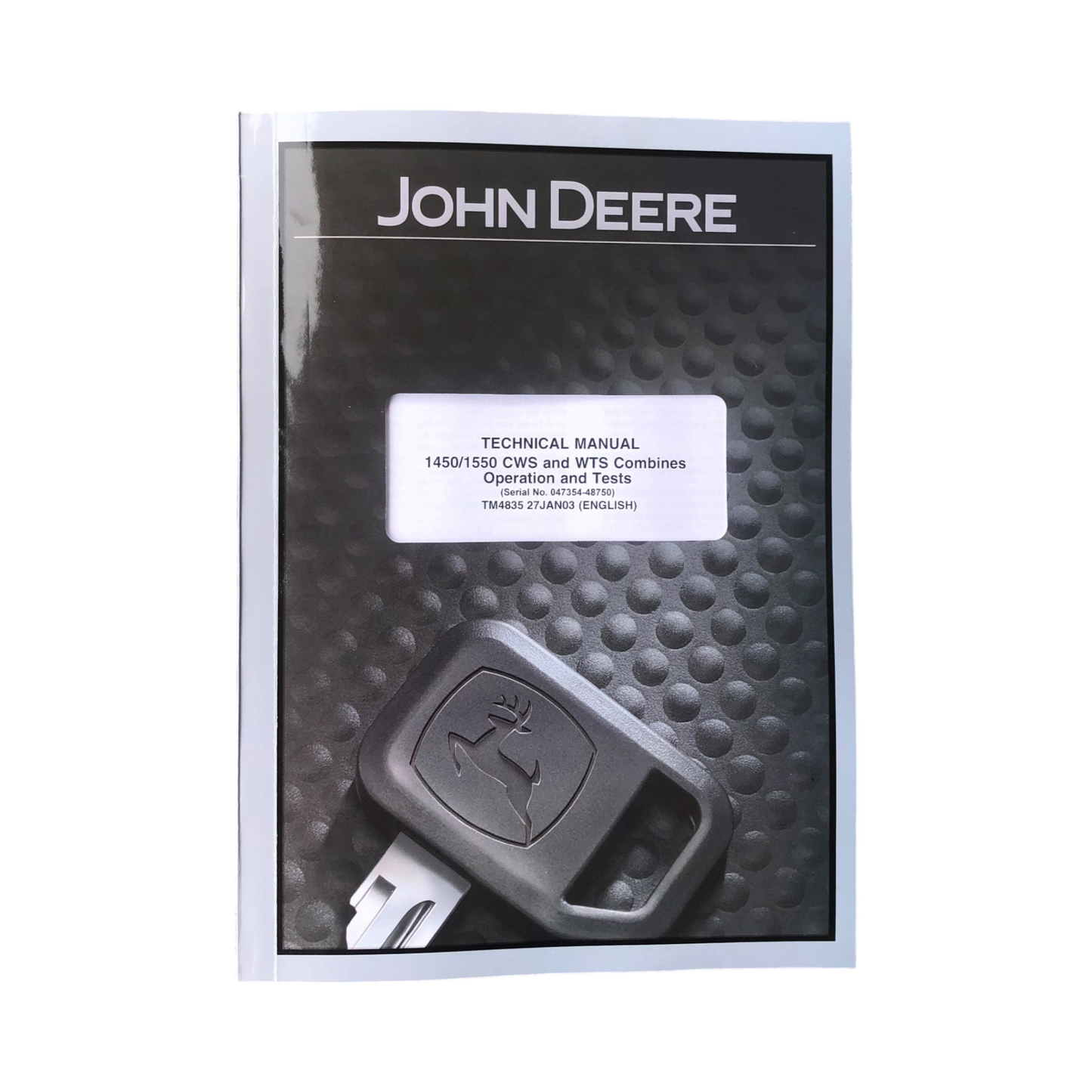 JOHN DEERE 1450 CWS 1550 CWS 1550 1450 COMBINE REPAIR SERVICE MANUAL TM4835