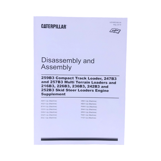 Caterpillar 259B3 247B3 257B3 216B3 Engine Suppl Service Manual Disassem Assem