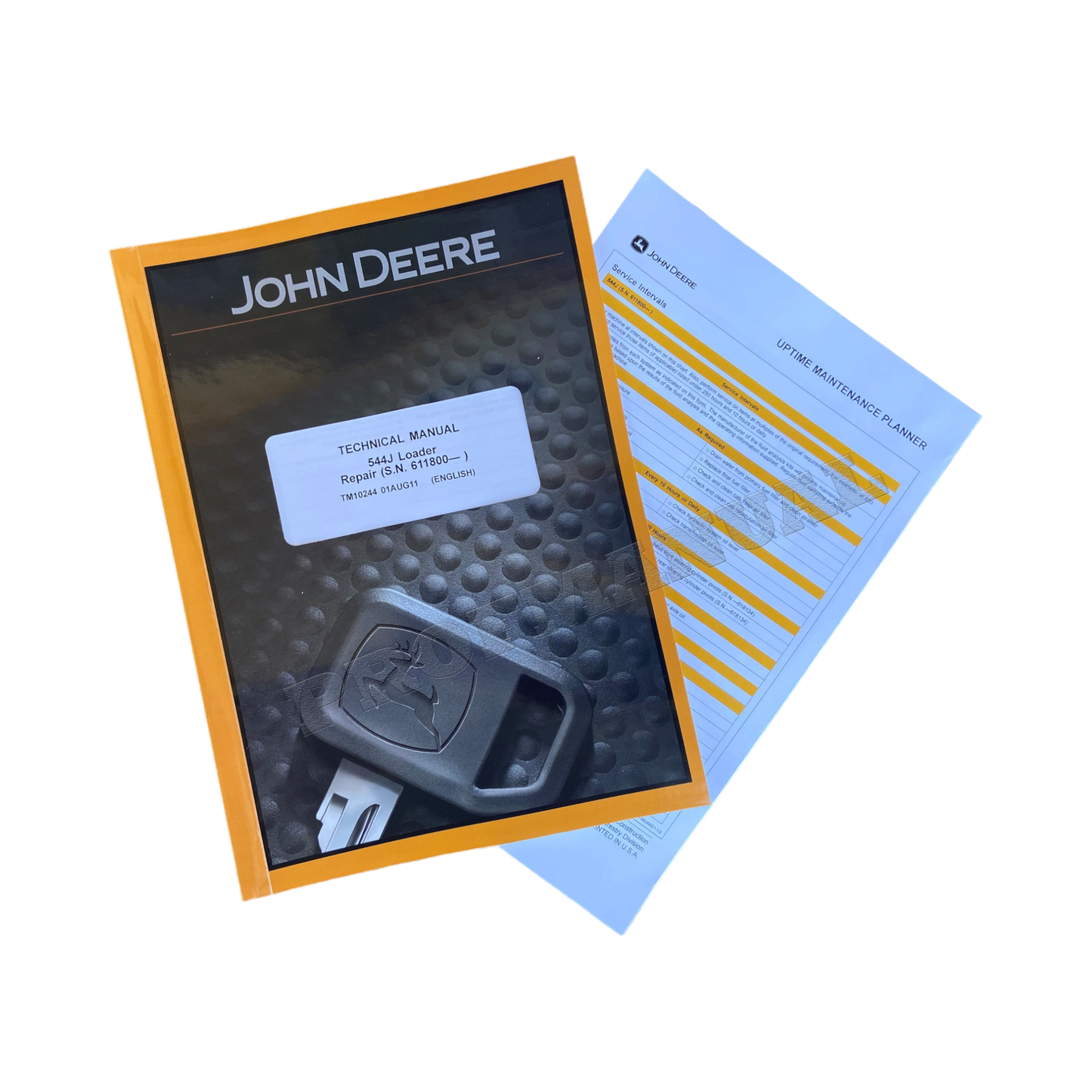 REPARATUR-SERVICEHANDBUCH FÜR JOHN DEERE 544J LADER + !BONUS! 