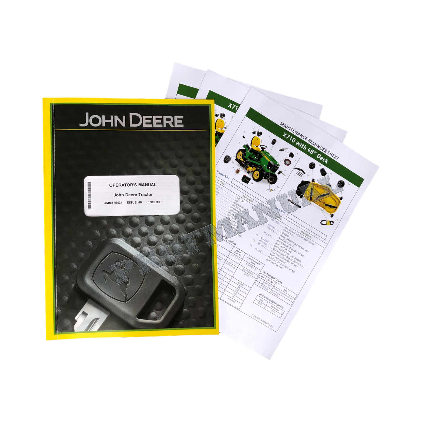 MANUEL D'UTILISATION DU TRACTEUR JOHN DEERE X710 X730 X734 X738 + !BONUS!