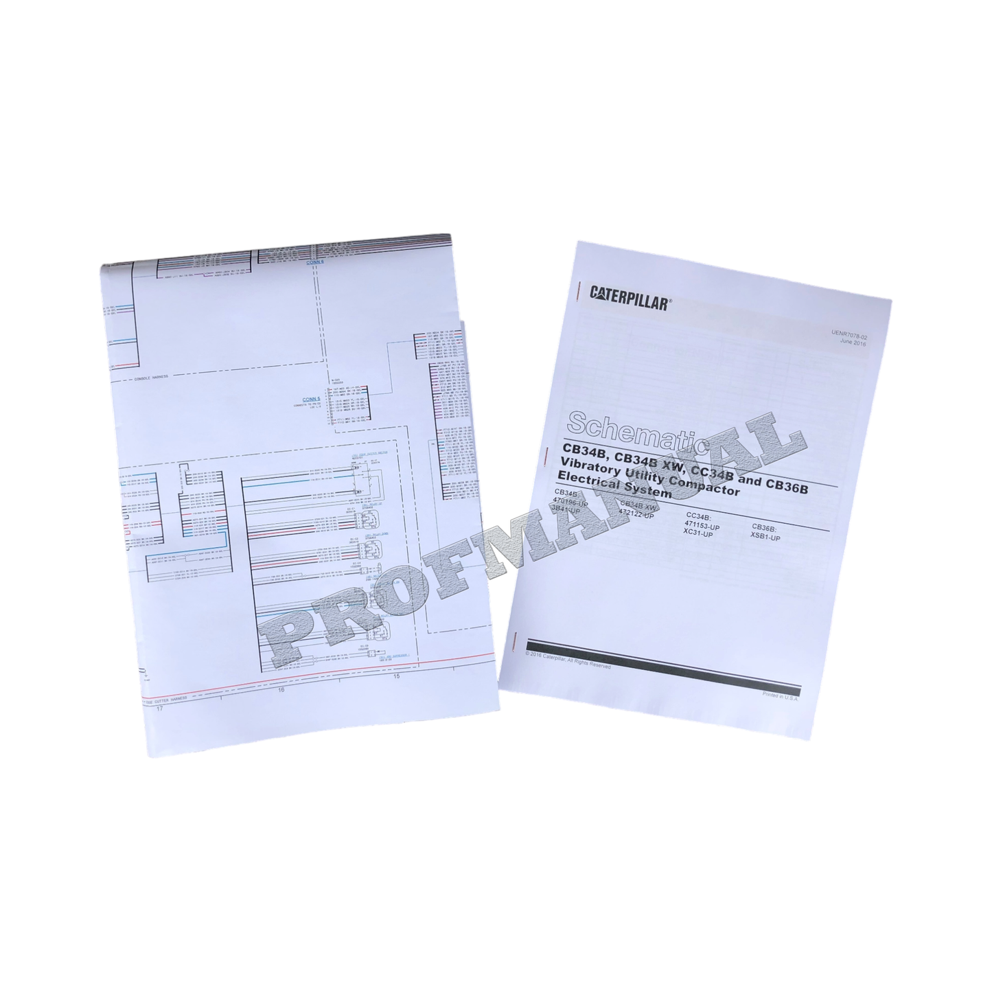 Caterpillar CAT CB34B CB34B XW Compactor Electrical Schematic Service Manual