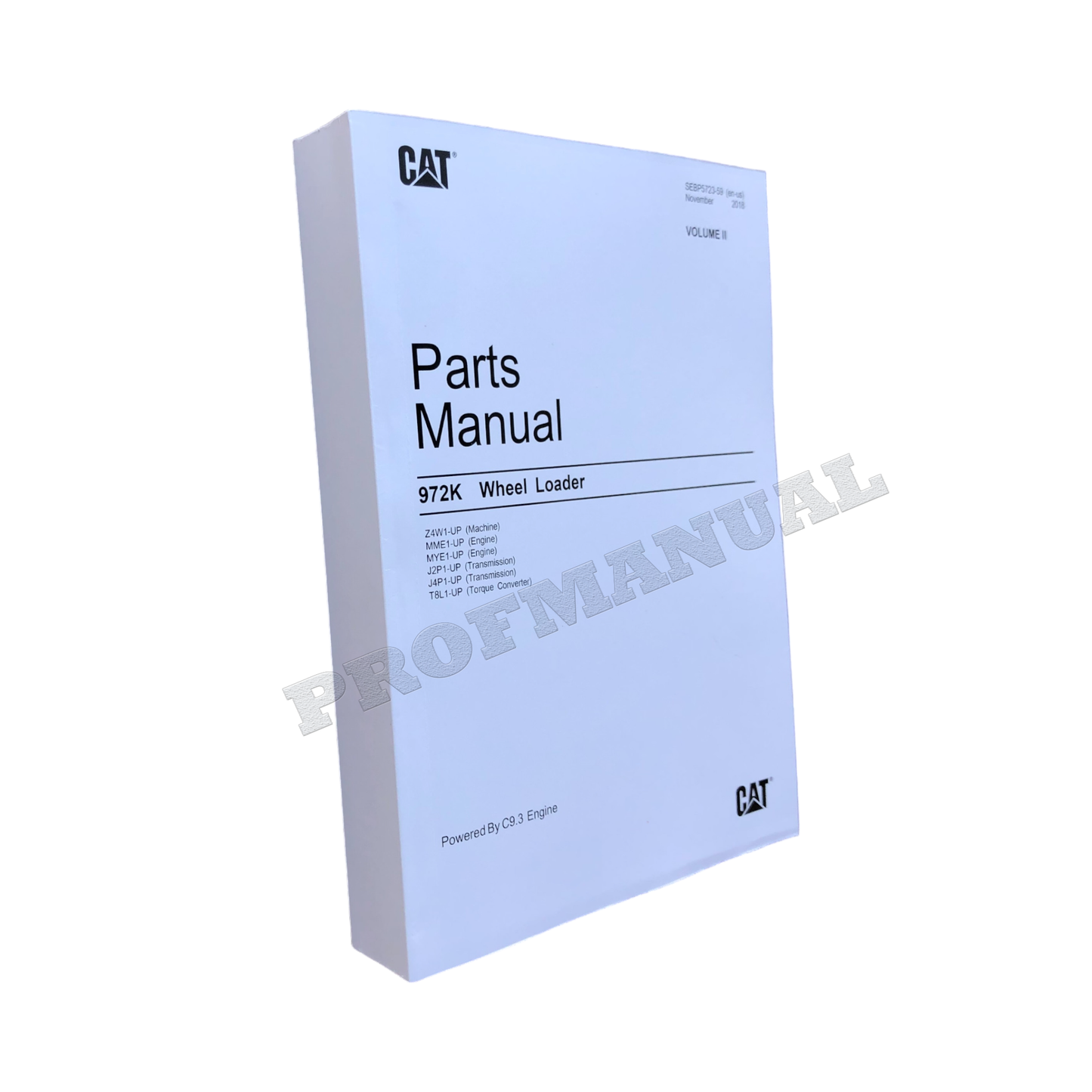 Caterpillar Cat 972K Wheel Loader Parts Catalog Manual SEBP5723