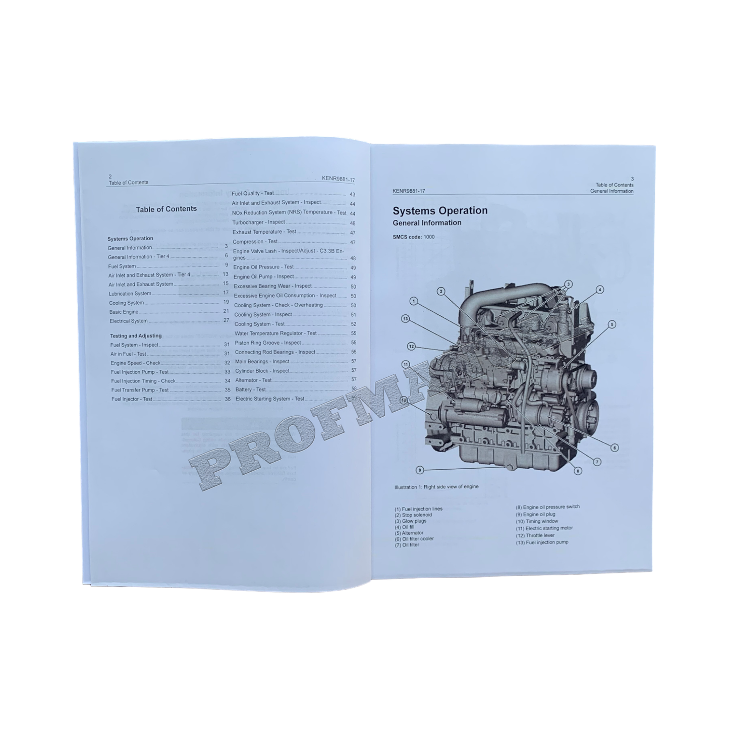 Manuel d'entretien et de fonctionnement des spécifications de réglage et d'essai du moteur Caterpillar 308E 308E2