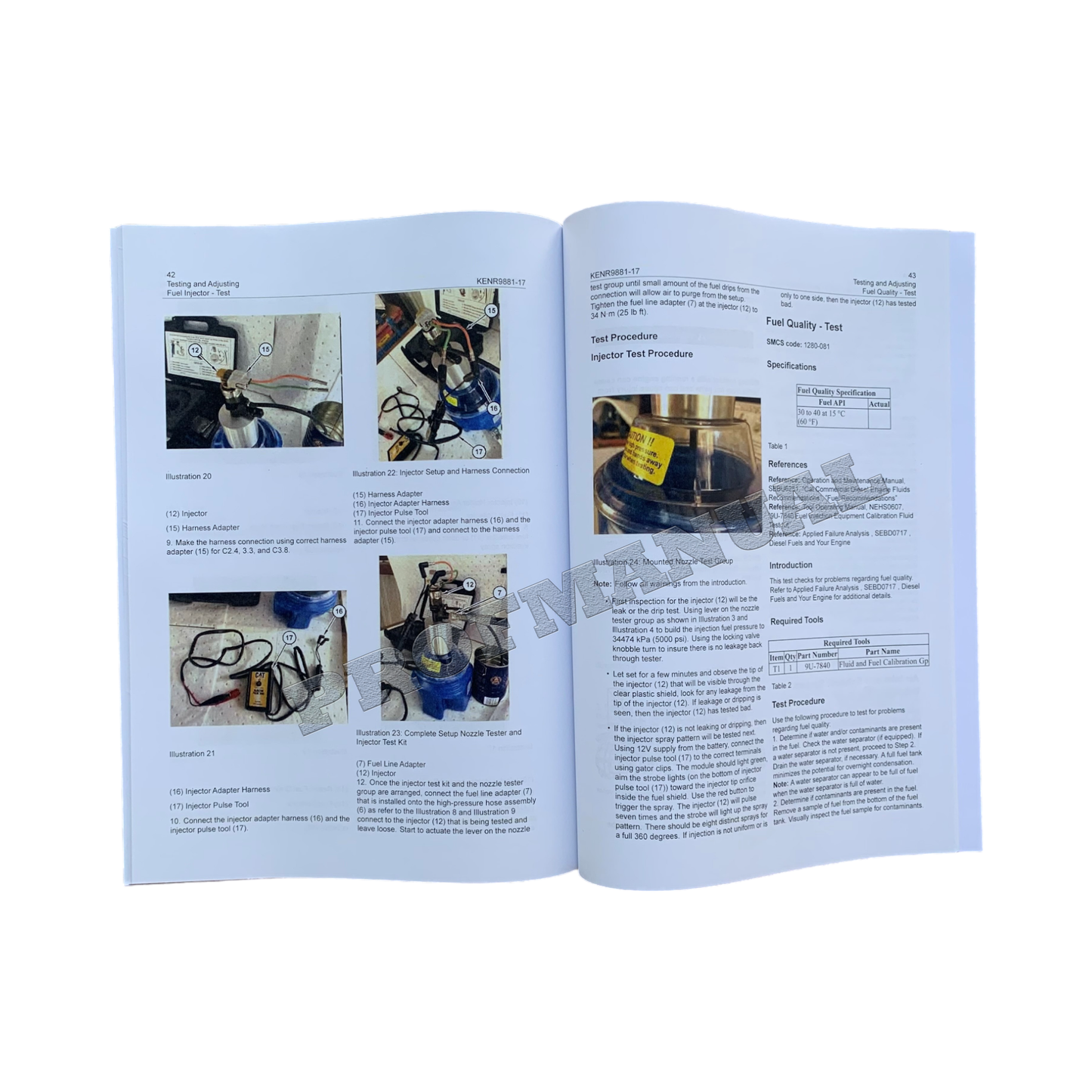 Caterpillar C2.6 C3.3B Motorbetrieb, Prüfung, Einstellung, Wartungshandbuch + Spezifikation