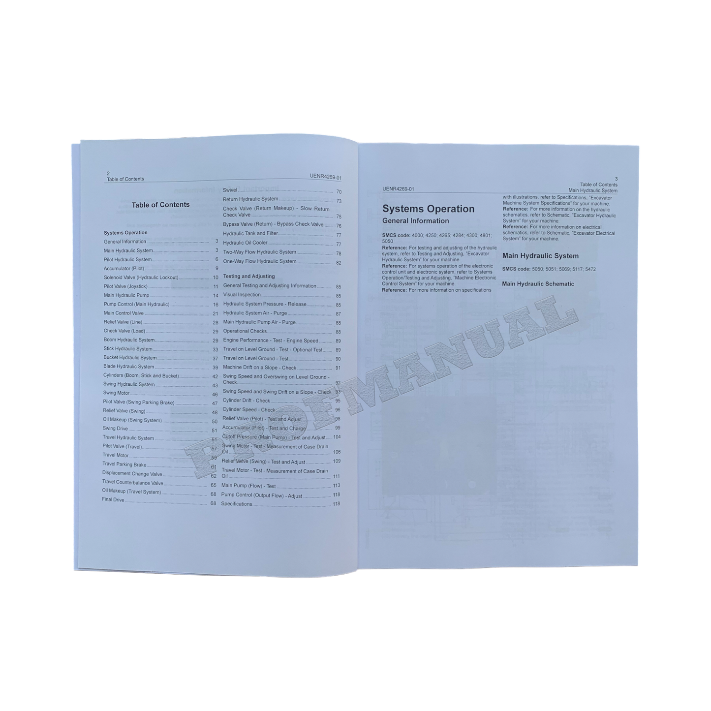 Caterpillar 308E 308E2 Excavator Operation Testing Adjusting Service Manual Specification