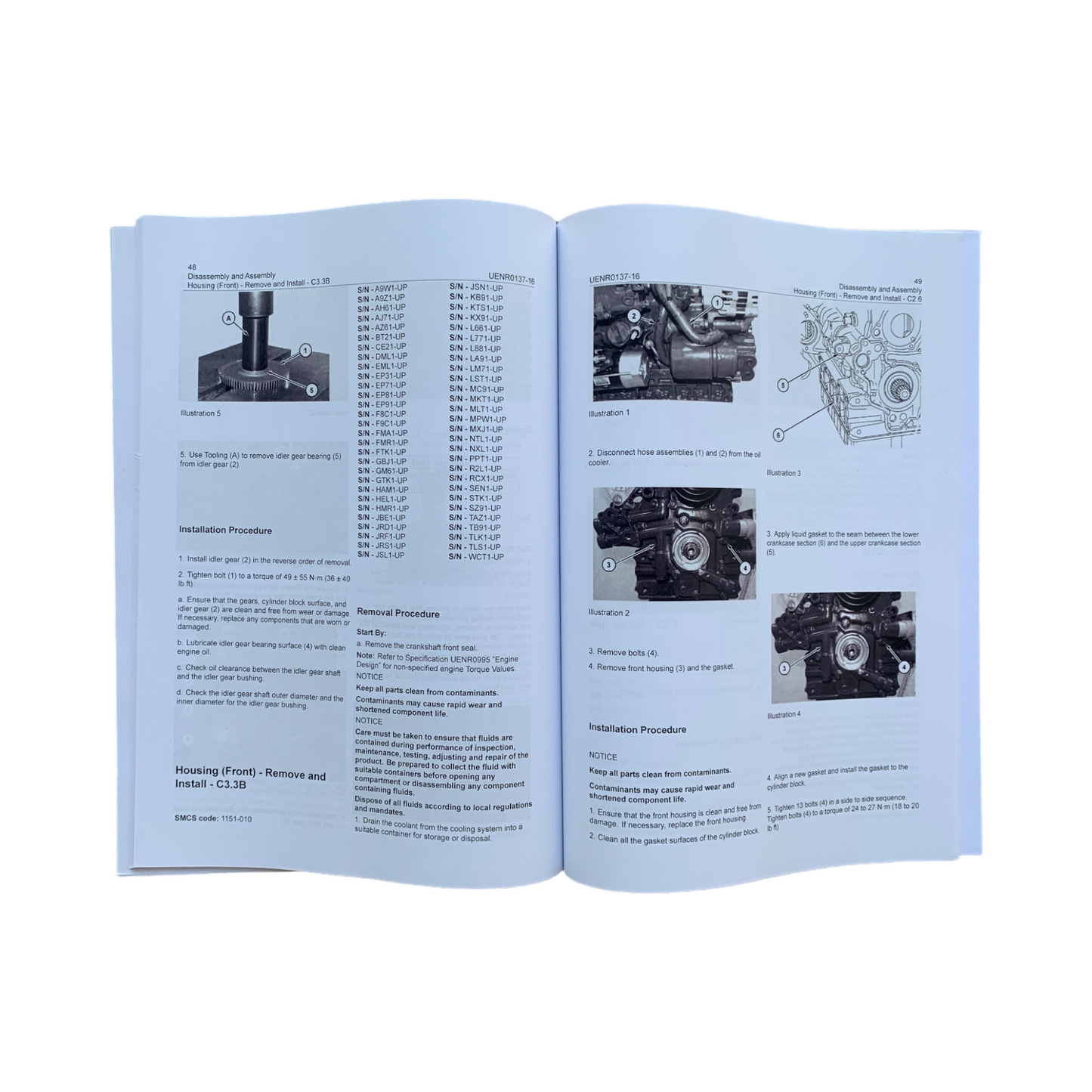 Caterpillar C2.6 C3.3B Engine Assembly Disassembly Service Manual