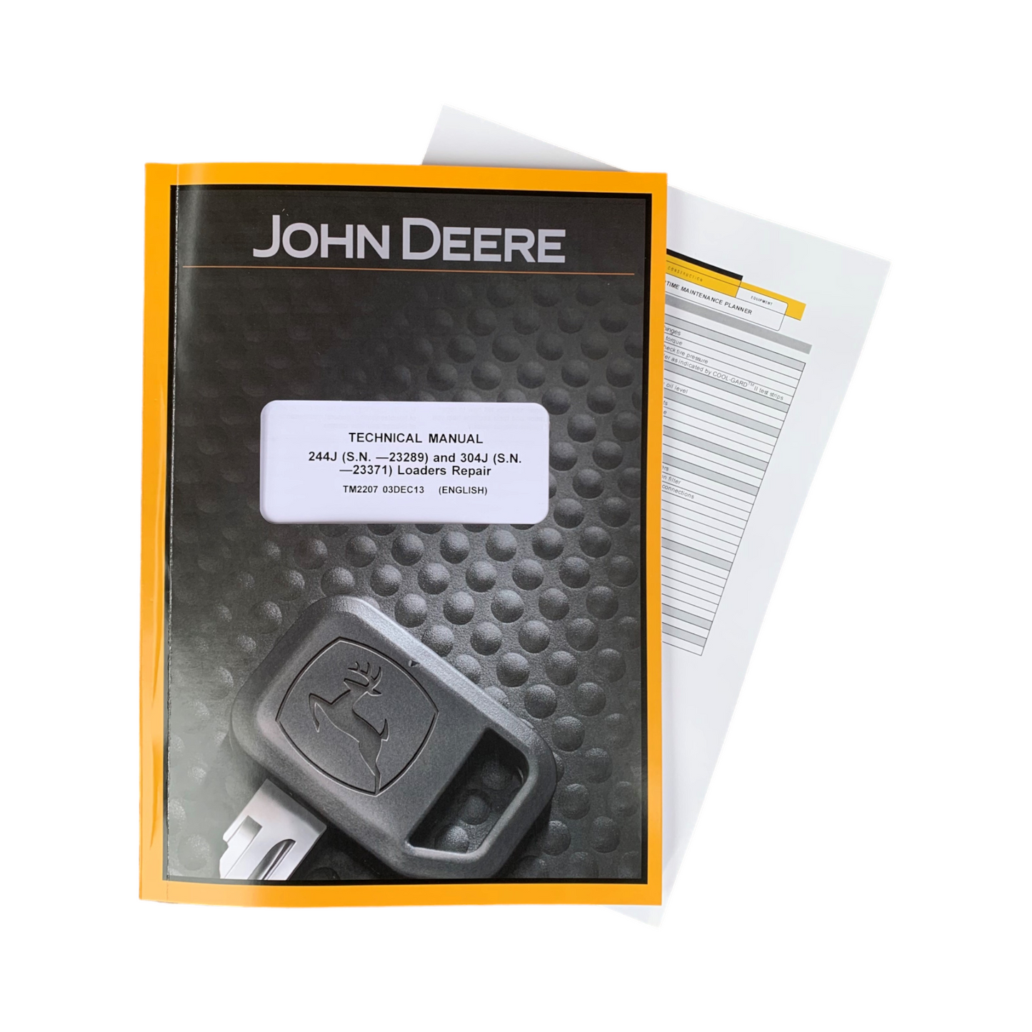 JOHN DEERE 244J 304J LOADER REPAIR SERVICE MANUAL+ !BONUS!