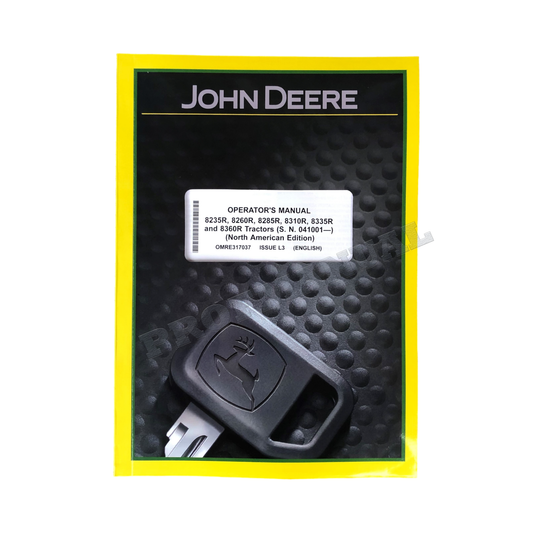 JOHN DEERE 8360R 8335R 8310R 8235R 8260R 8285R TRACTOR OPERATORS MANUAL