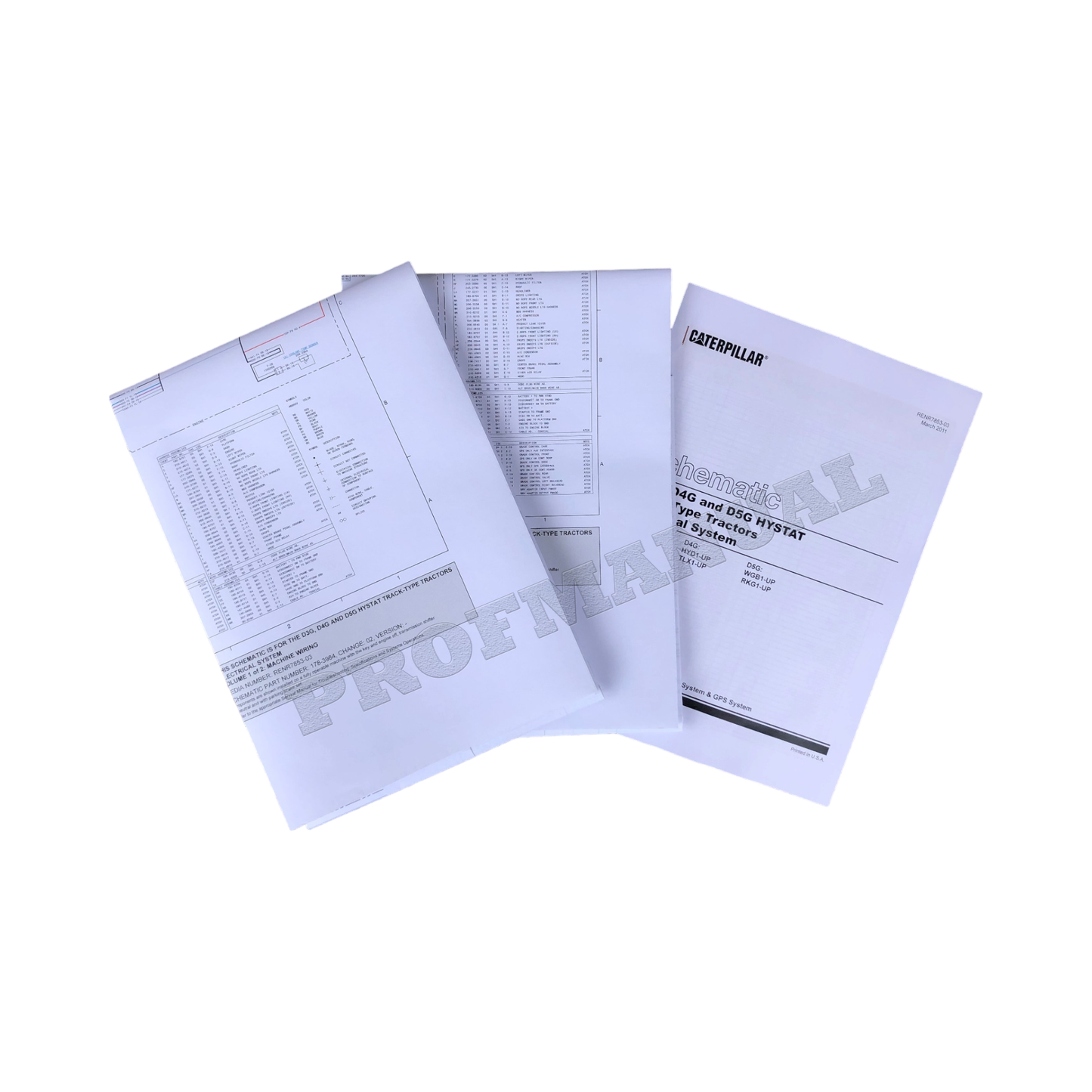 Caterpillar CAT D3G D4G D5G Tractor Electrical Schematic Service Manual RENR7853