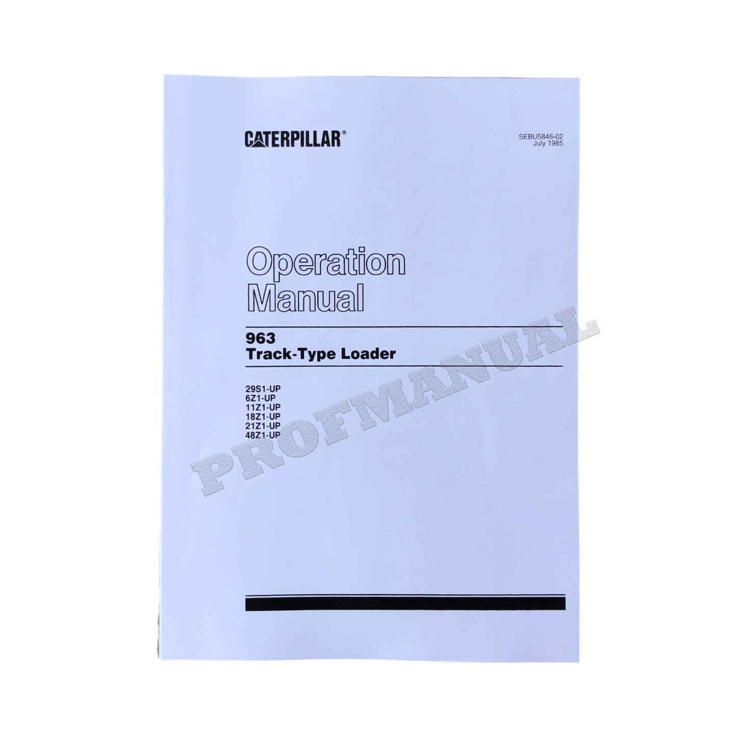 Caterpillar 963 Track Type Loader Maintenance Manual