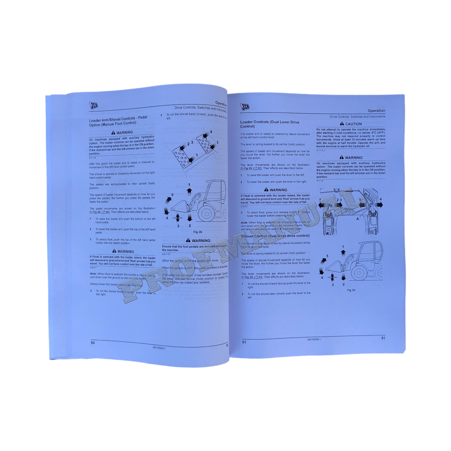 JCB ROBOT 190 190HF 190T 190THF Skid Steer Loader Operators Manual 9811_6550