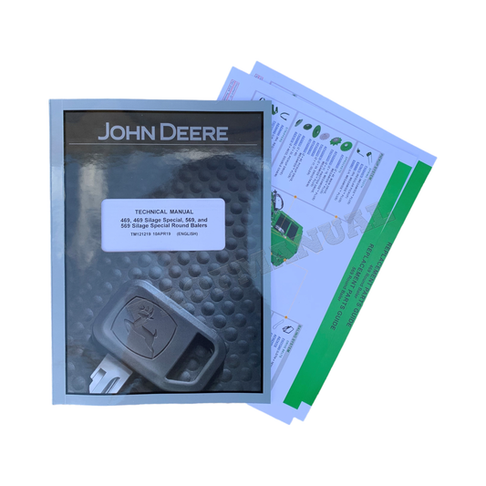 JOHN DEERE 469 569 569 SILAGE BALER SERVICE MANUAL + !BONUS!