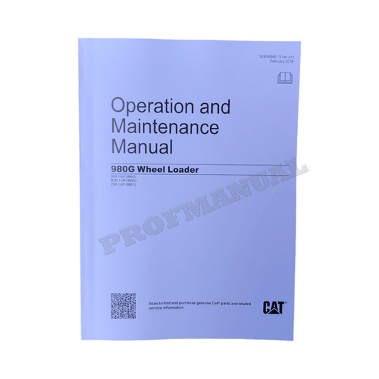 Caterpillar 980G Wheel Loader Operators Maintenance Manual