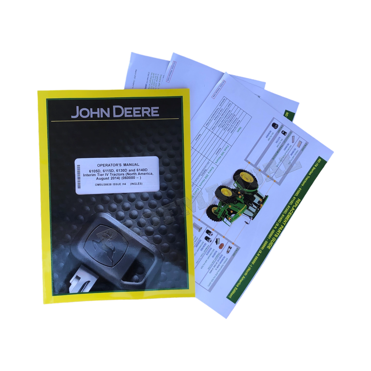 JOHN DEERE 6105D 6115D 6130D 6140D TRAKTOR-BETRIEBSHANDBUCH + !BONUS! OMSU38638