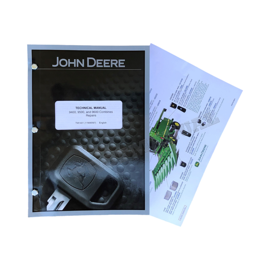 JOHN DEERE 9500 9501 9600 9400 COMBINE SERVICE MANUAL + !BONUS!