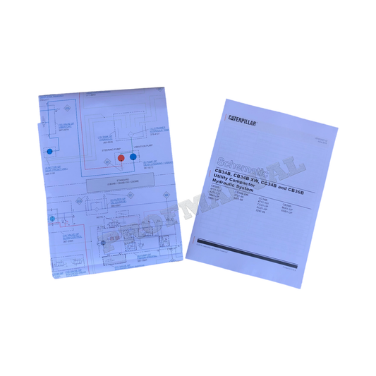 Caterpillar CAT CB34B CB34B XW Compactor Hydraulic Schematic Service Manual