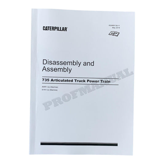 Caterpillar 735 Articulated Truck Power Train Disassembly Assem Service Manual