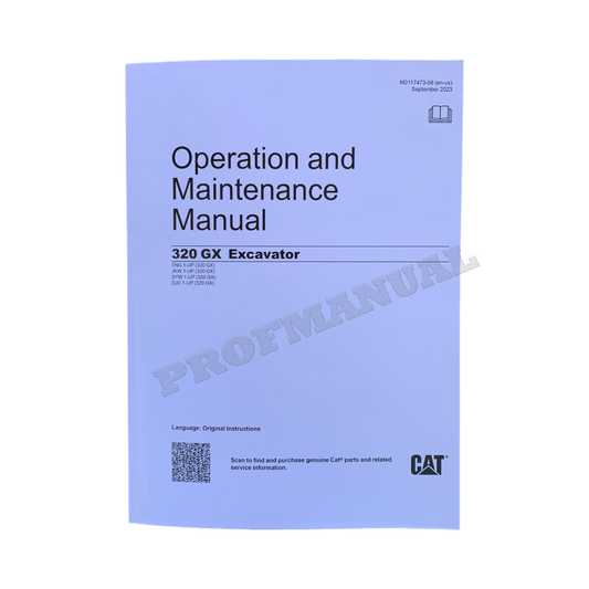 Caterpillar 320 GX Excavator Operators Maintenance Manual