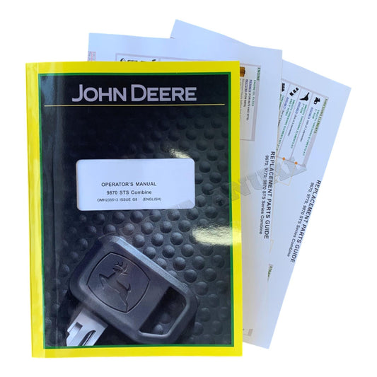 JOHN DEERE 9870 STS COMBINE OPERATORS MANUAL + !BONUS!