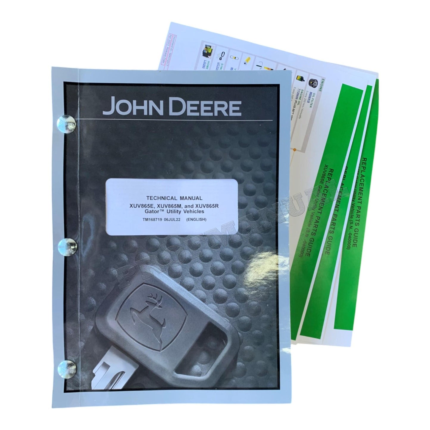 JOHN DEERE XUV865E XUV865M XUV865R GATOR TECHNICAL SERVICE MANUAL TM168719 BONUS