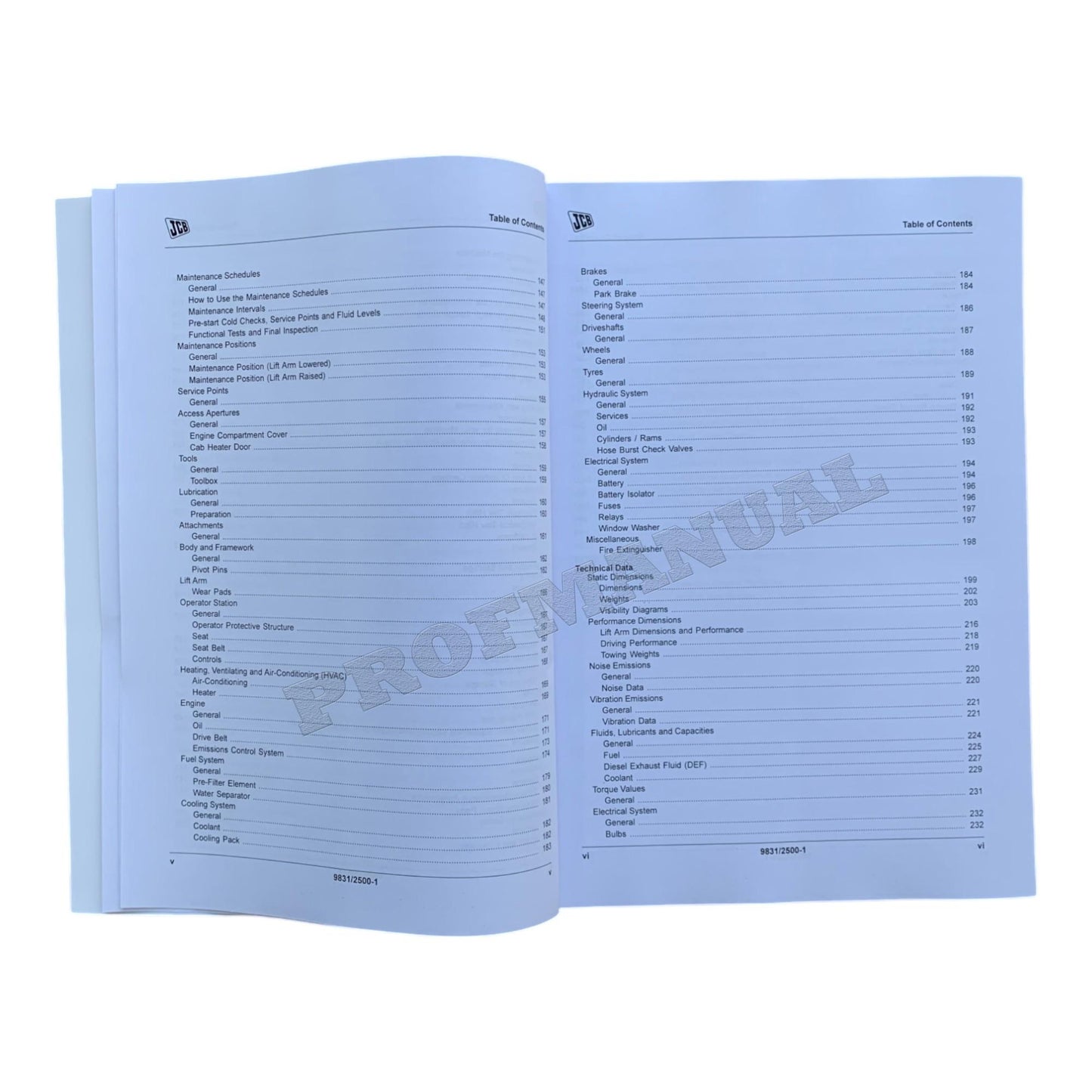 JCB TM320 TM420 LOADER Operators Manual