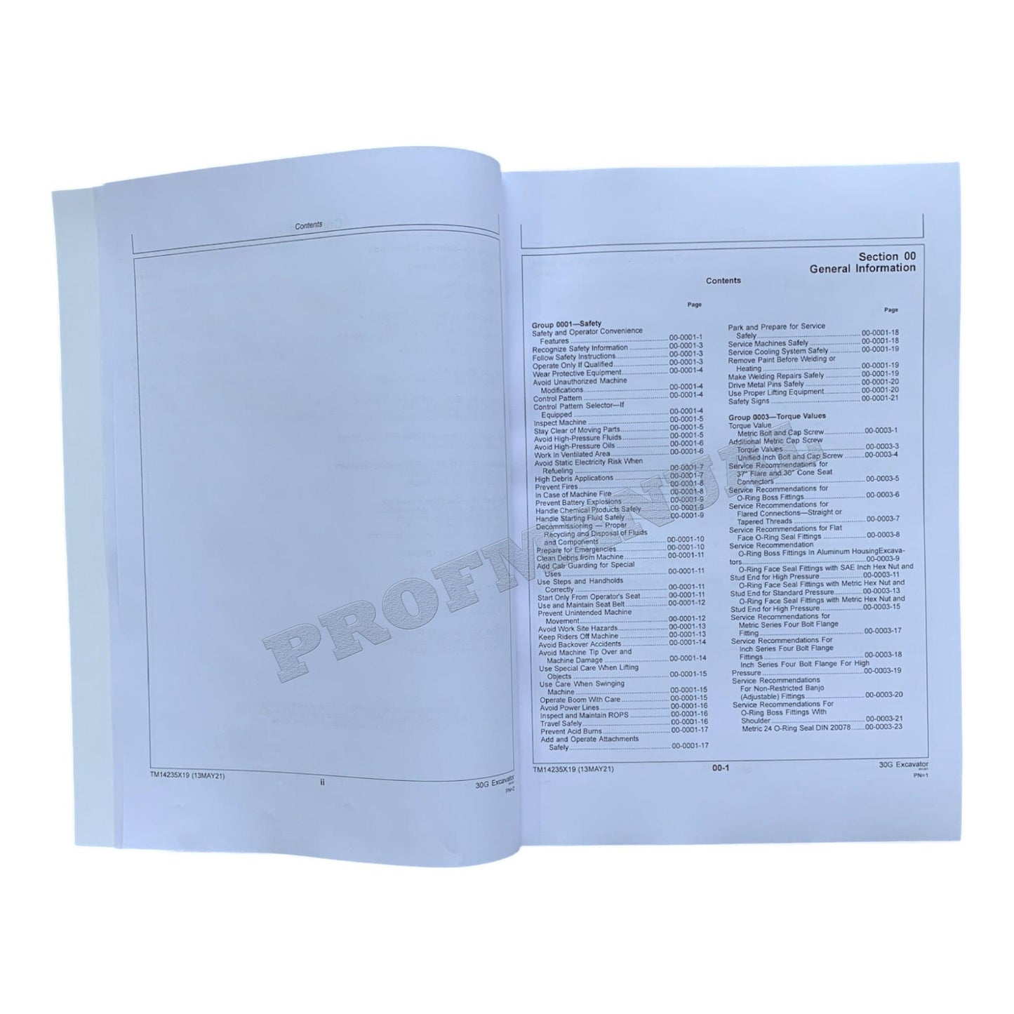 JOHN DEERE 30G EXCAVATOR REPAIR SERVICE TECHNICAL MANUAL TM14235X19