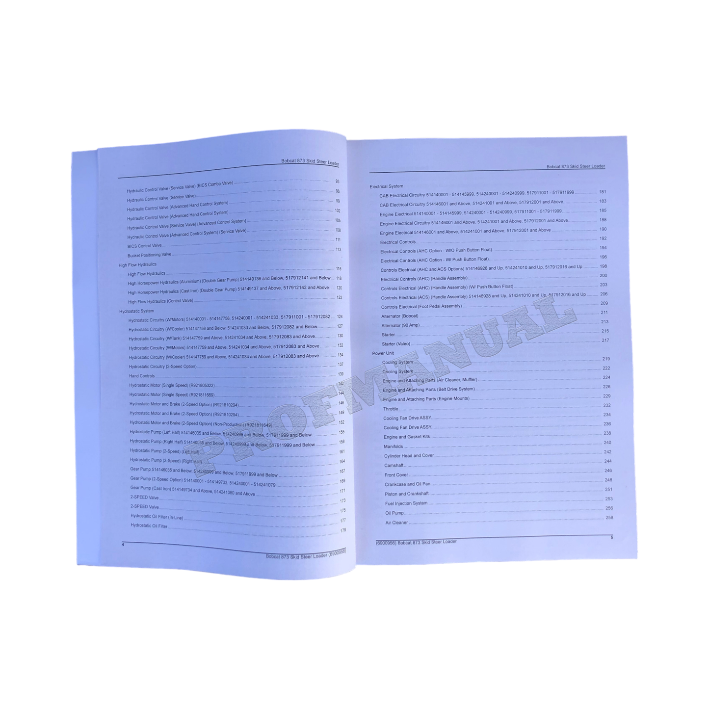 Bobcat 873 Kompaktlader Ersatzteilkatalog Handbuch 514140001- 514240001-