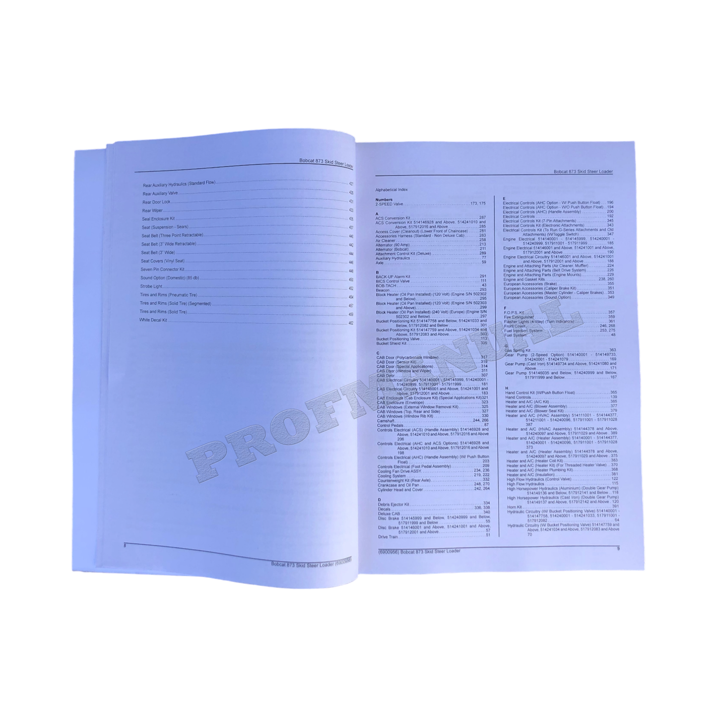 Bobcat 873 Kompaktlader Ersatzteilkatalog Handbuch 514140001- 514240001-