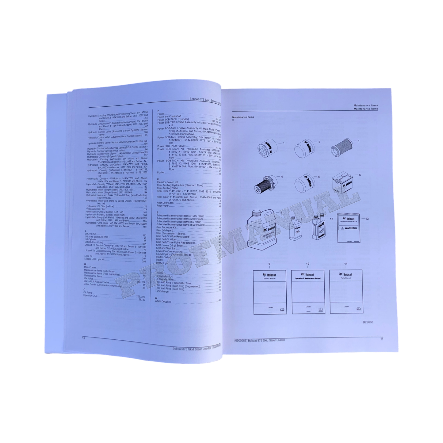 Catalogue de pièces détachées pour chargeuse compacte Bobcat 873, manuel 514140001- 514240001-