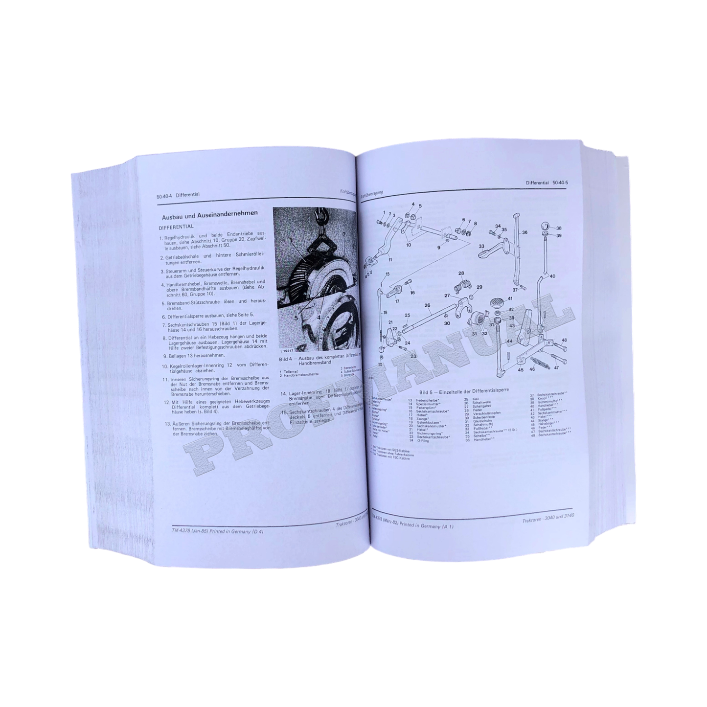 JOHN DEERE 3040 3140 TRAKTOR REPARATURHANDBUCH WERKSTATTHANDBUCH