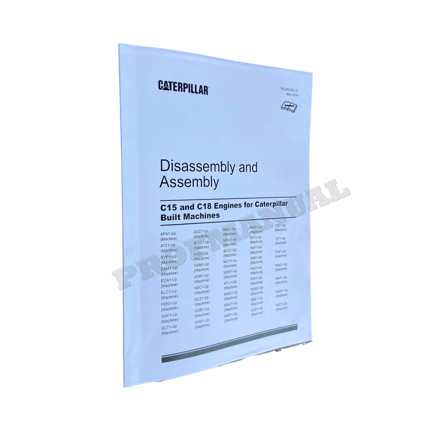 Caterpillar Cat C15 C18 ENGINE Disassembly Assembly Service Manual RENR8261