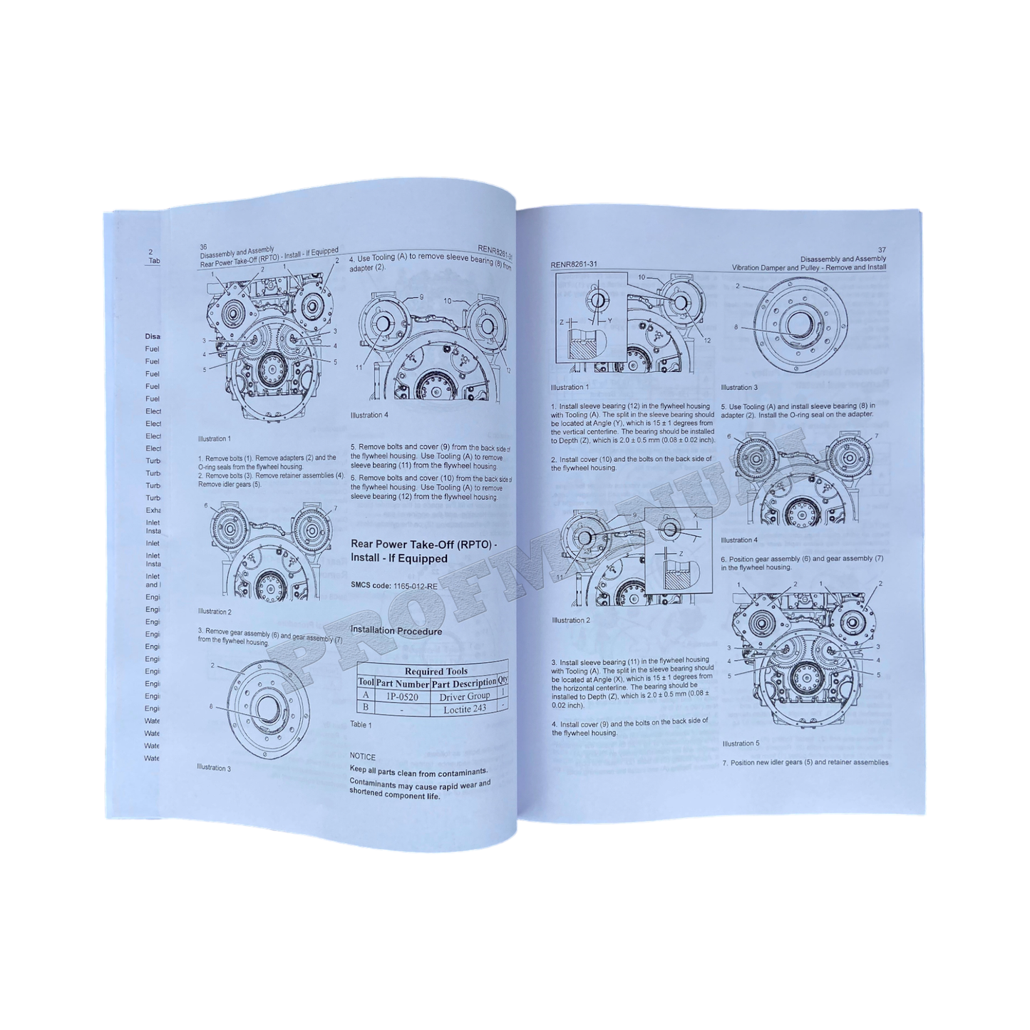 Caterpillar Cat C15 C18 ENGINE Disassembly Assembly Service Manual RENR8261