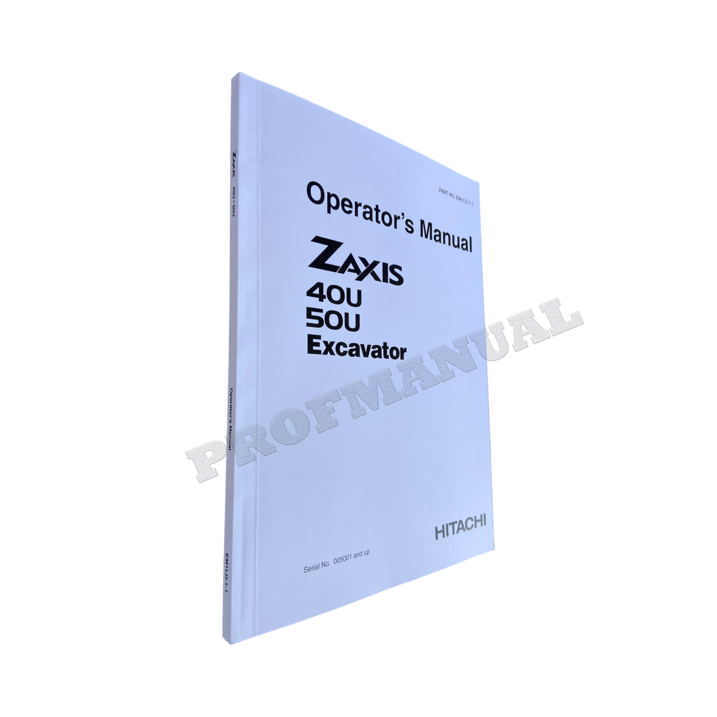 HITACHI ZAXIS ZX 40U 50U EXCAVATOR OPERATORS MANUAL