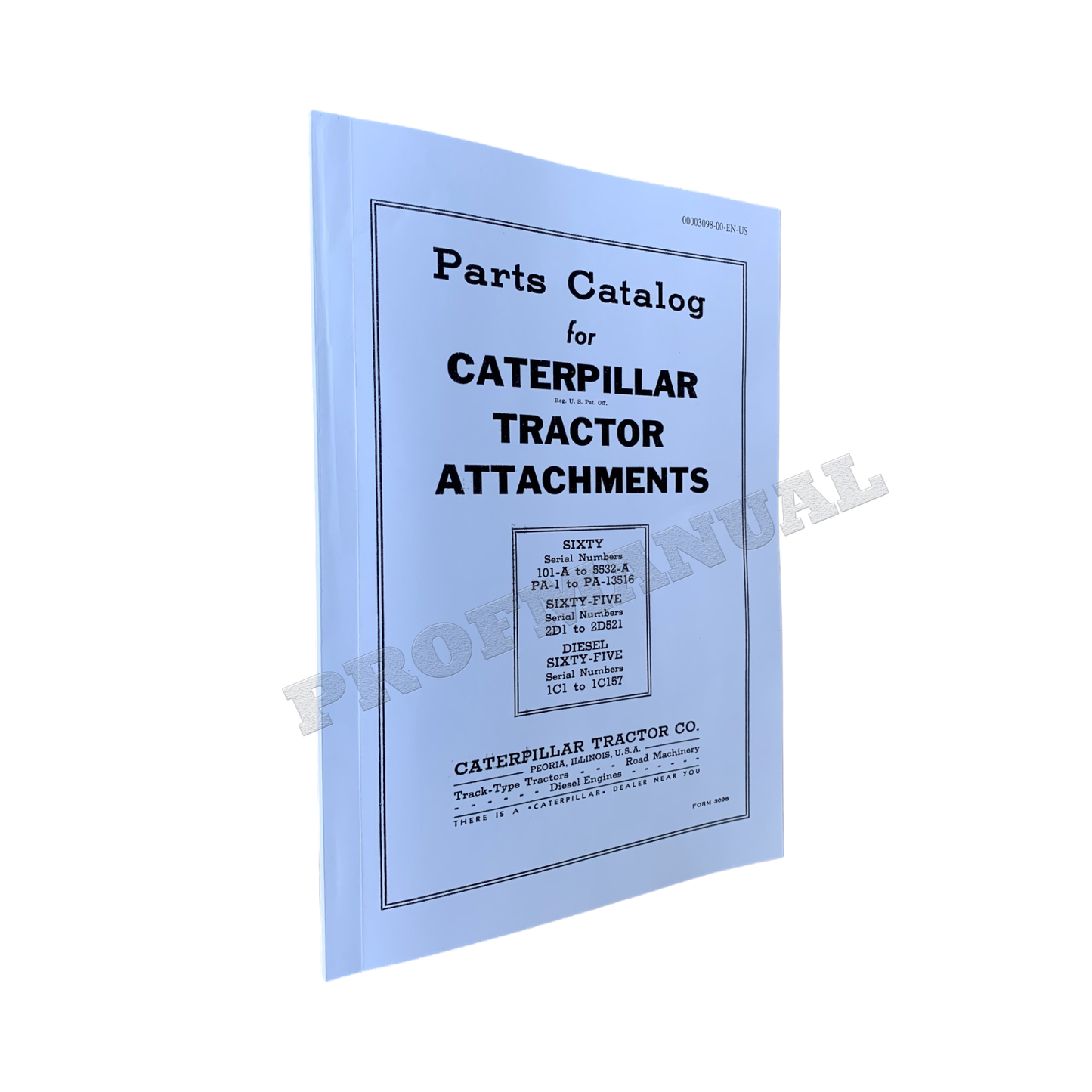 Caterpillar Cat Tractor Attachment Sixty Sixty Five Machine Parts Catalog Manual