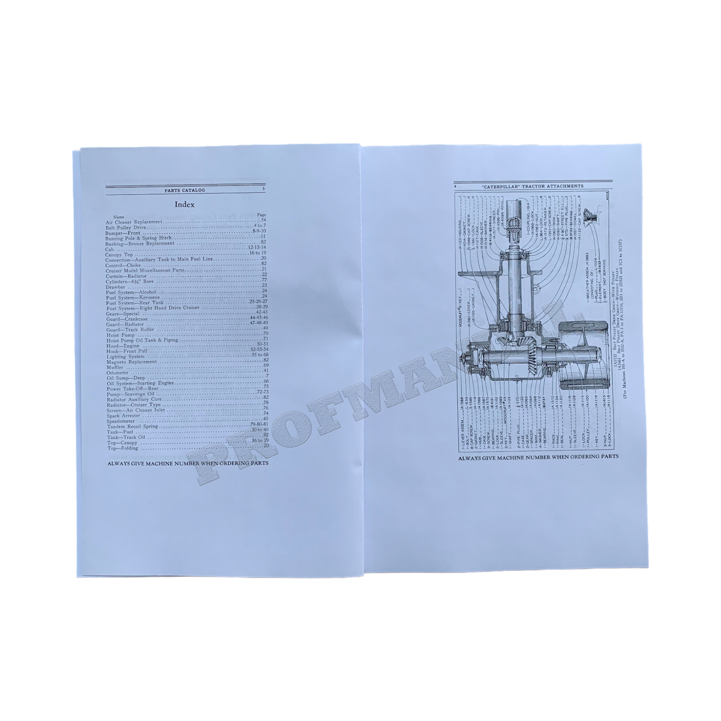 Caterpillar Cat Traktoranbaugerät Sixty Sixty Five Maschinenteilekatalog Handbuch