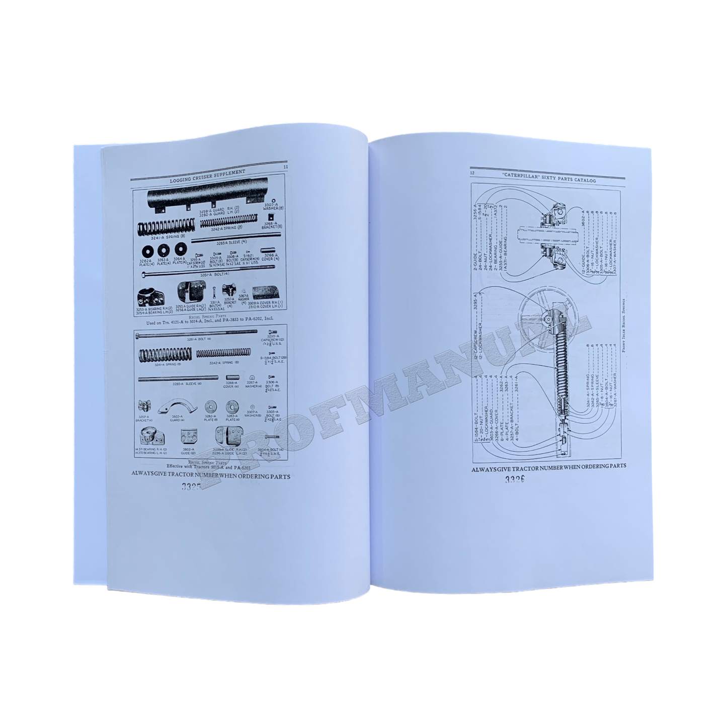 Caterpillar Cat Sixty Tractor Logging Cruiser ERGÄNZUNG Teilekatalog Handbuch